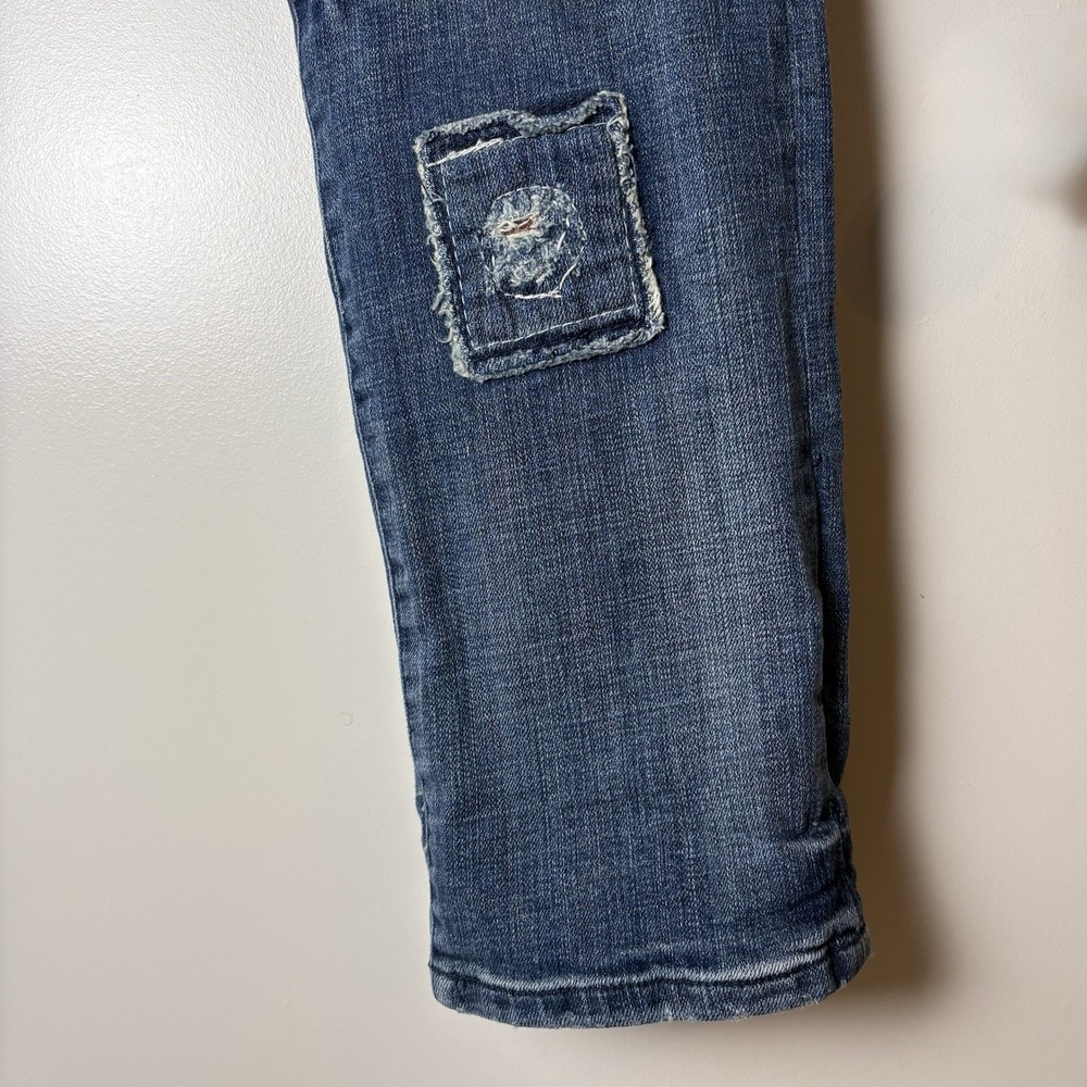 Anthropologie Pilcro Hyphen Patchwork Embroidered Jeans 29 Dark/Med Wash- Grunge - Picture 10 of 15